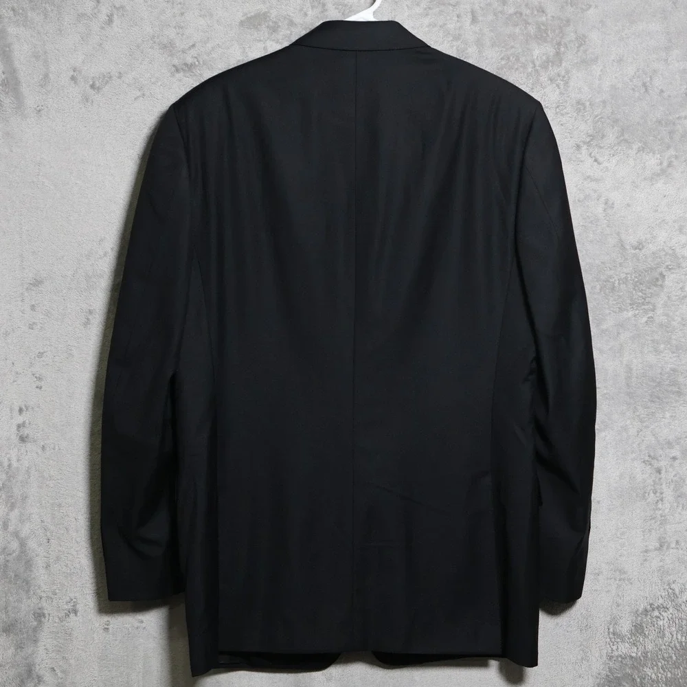 Canali Sport Coat Mens 42L Black Three Button Wool Blazer Formal Preppy Italy
